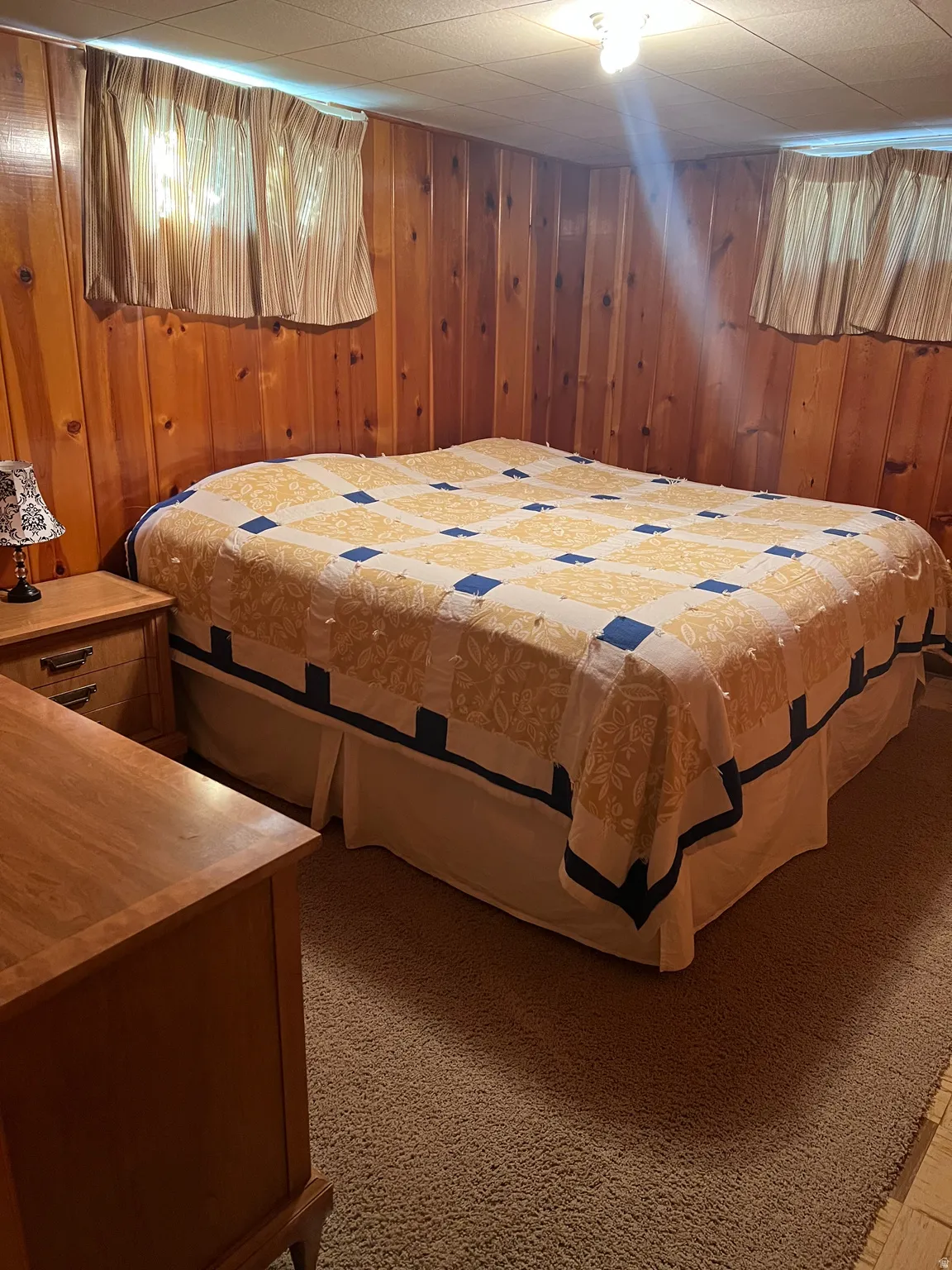 Paneled wood walls