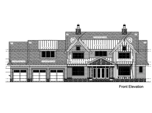 Architectural Drawing. Illustrating the property's front elevation