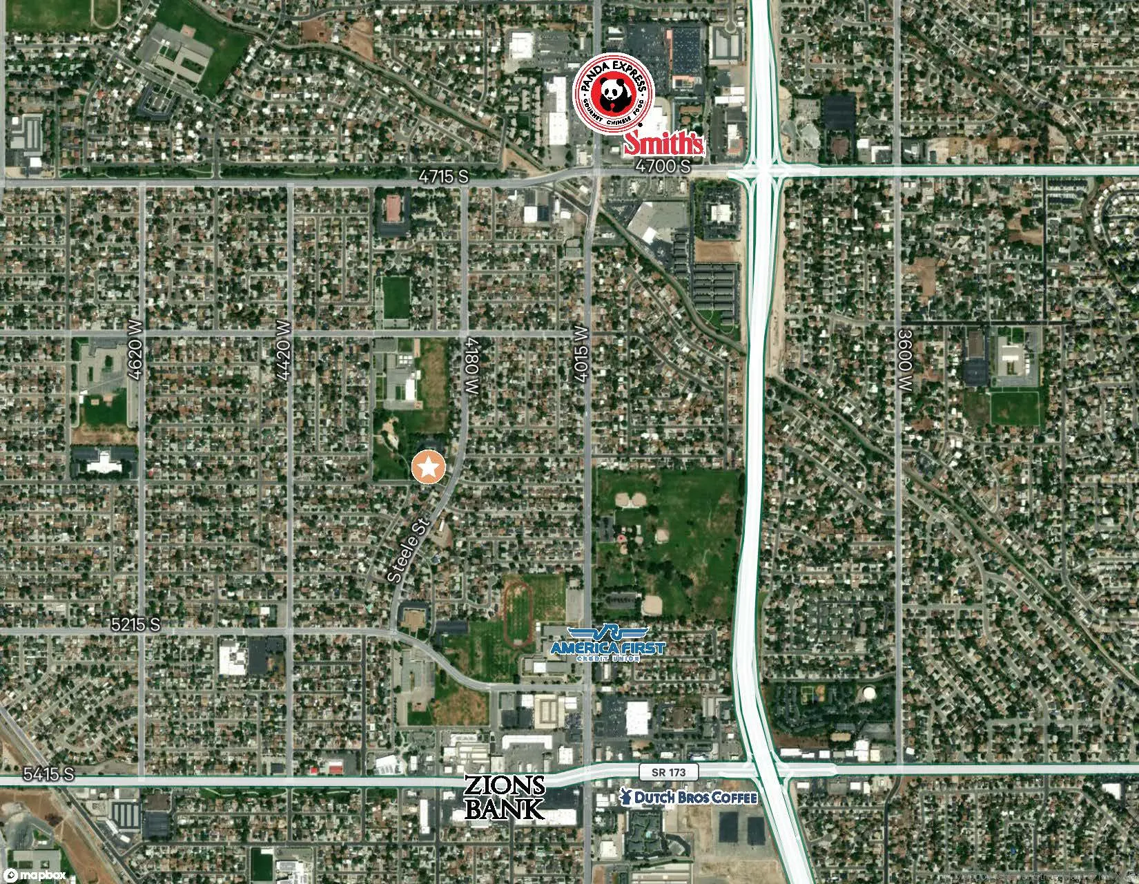 Aerial Map. Displaying the property's geographic location and surrounding infrastructure.