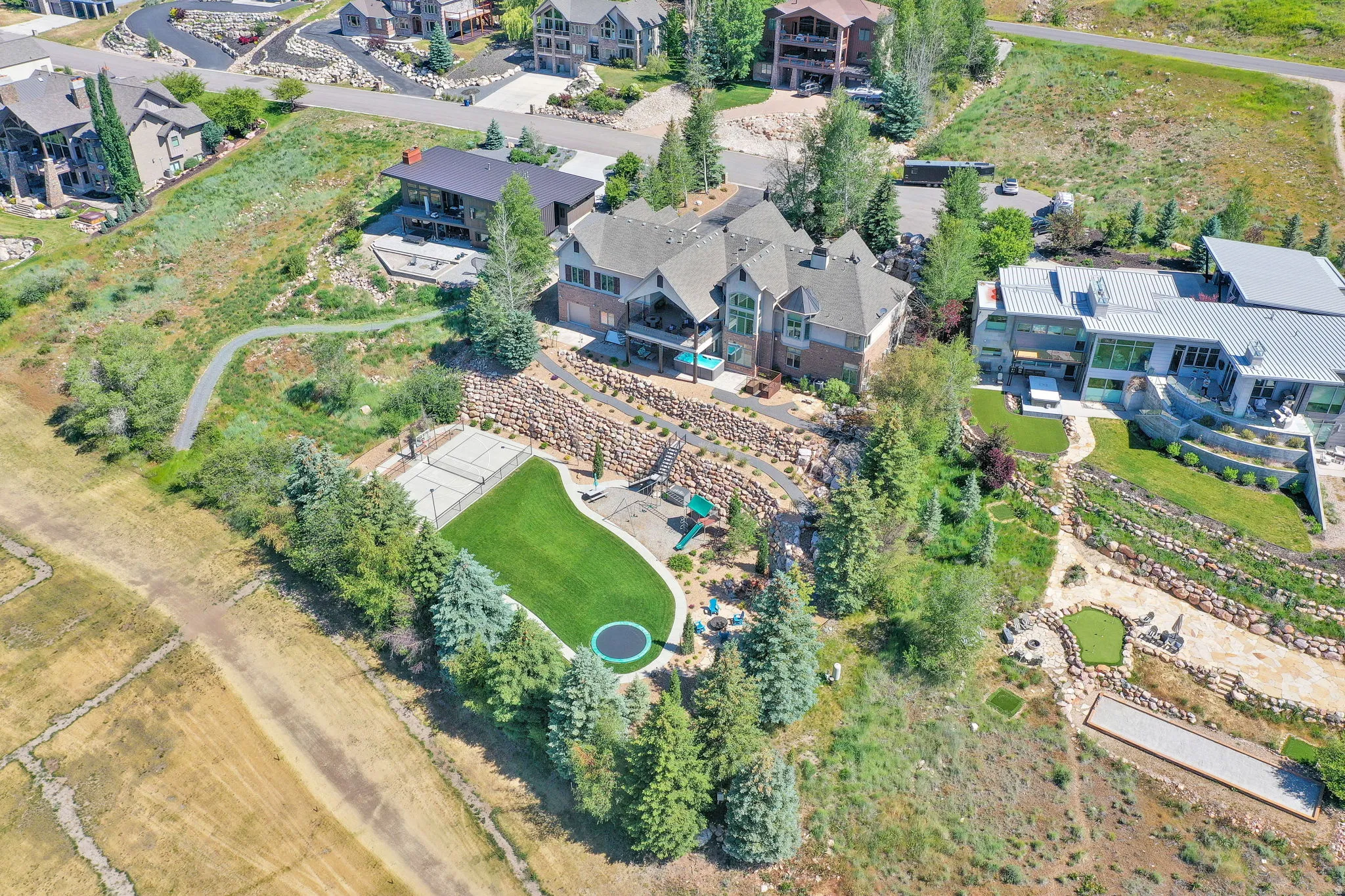 Expansive property featuring a multi-level residence with a large backyard