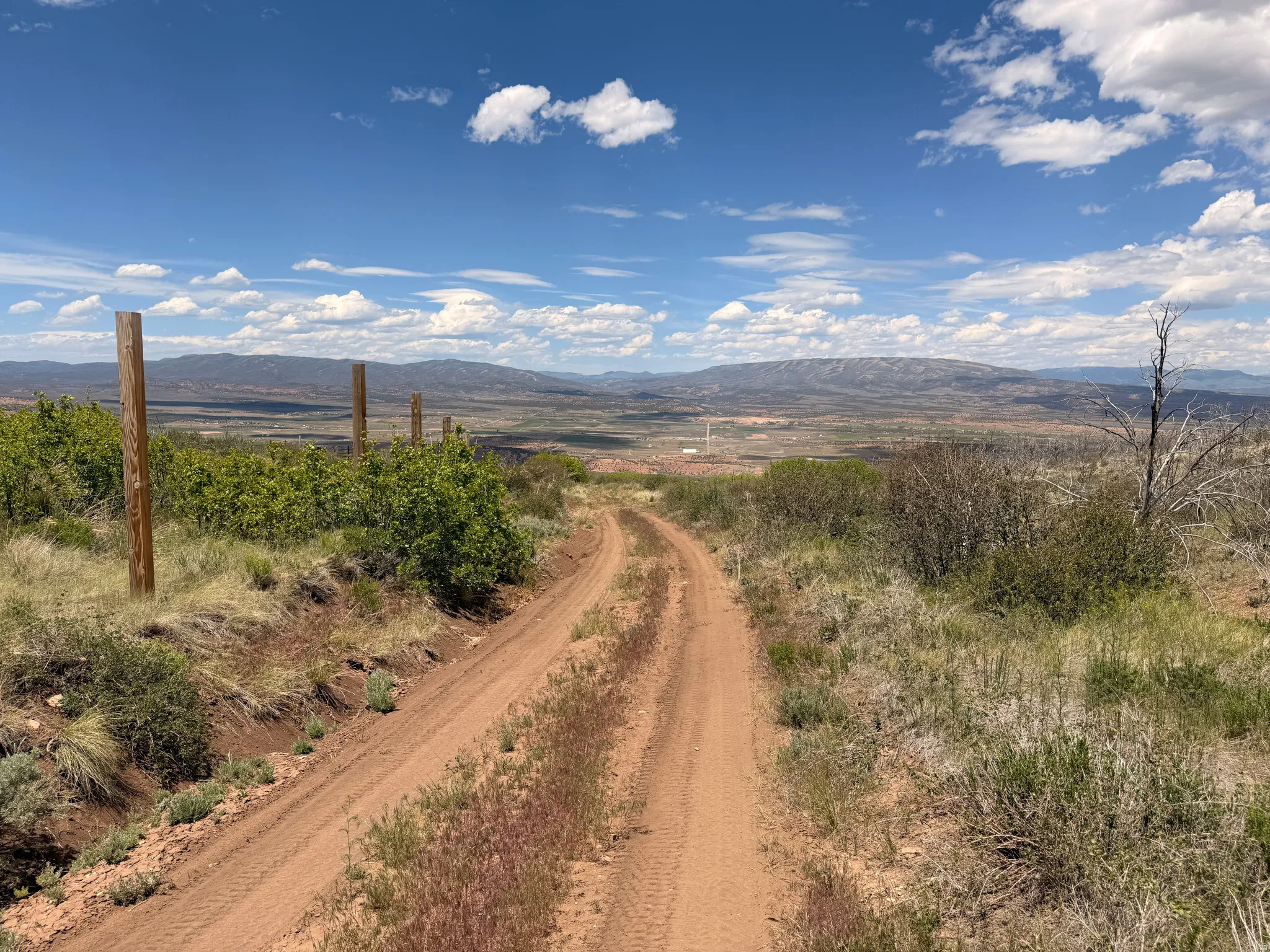 Center Road heading north to property.  This is a photo of the road leading to the parcel.
