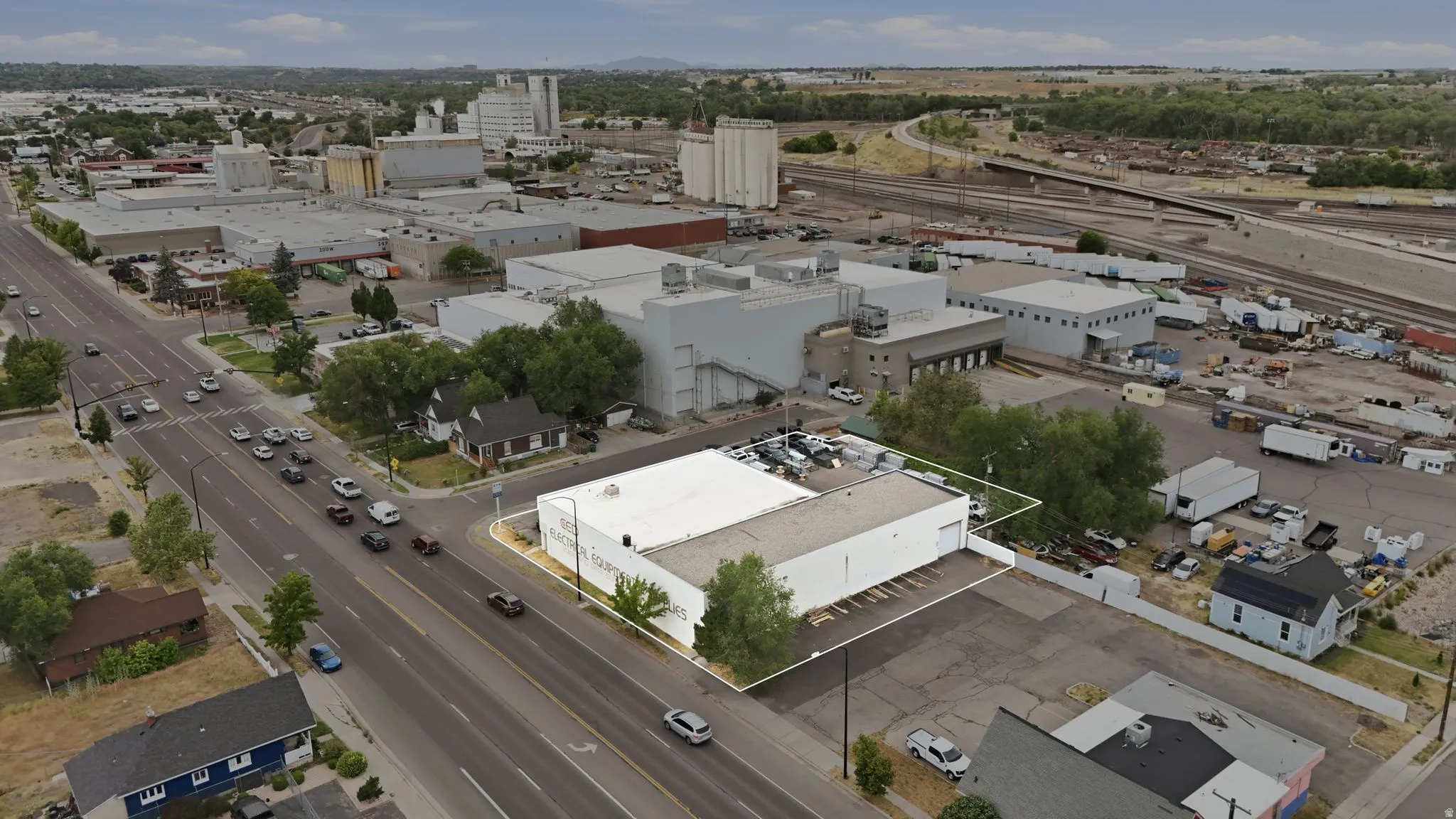 Single-story commercial building with a flat roofline