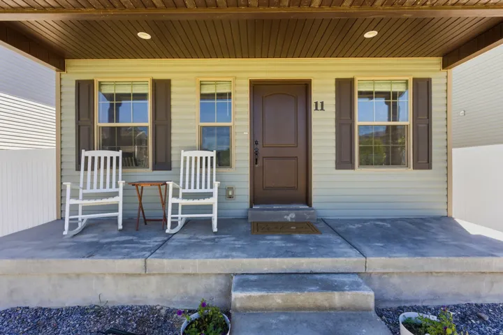 Covered concrete porch