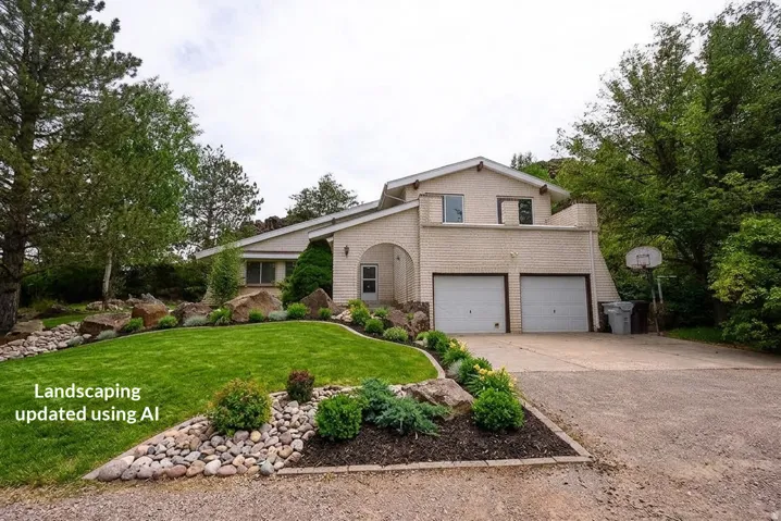 Brick exterior with an arched entry