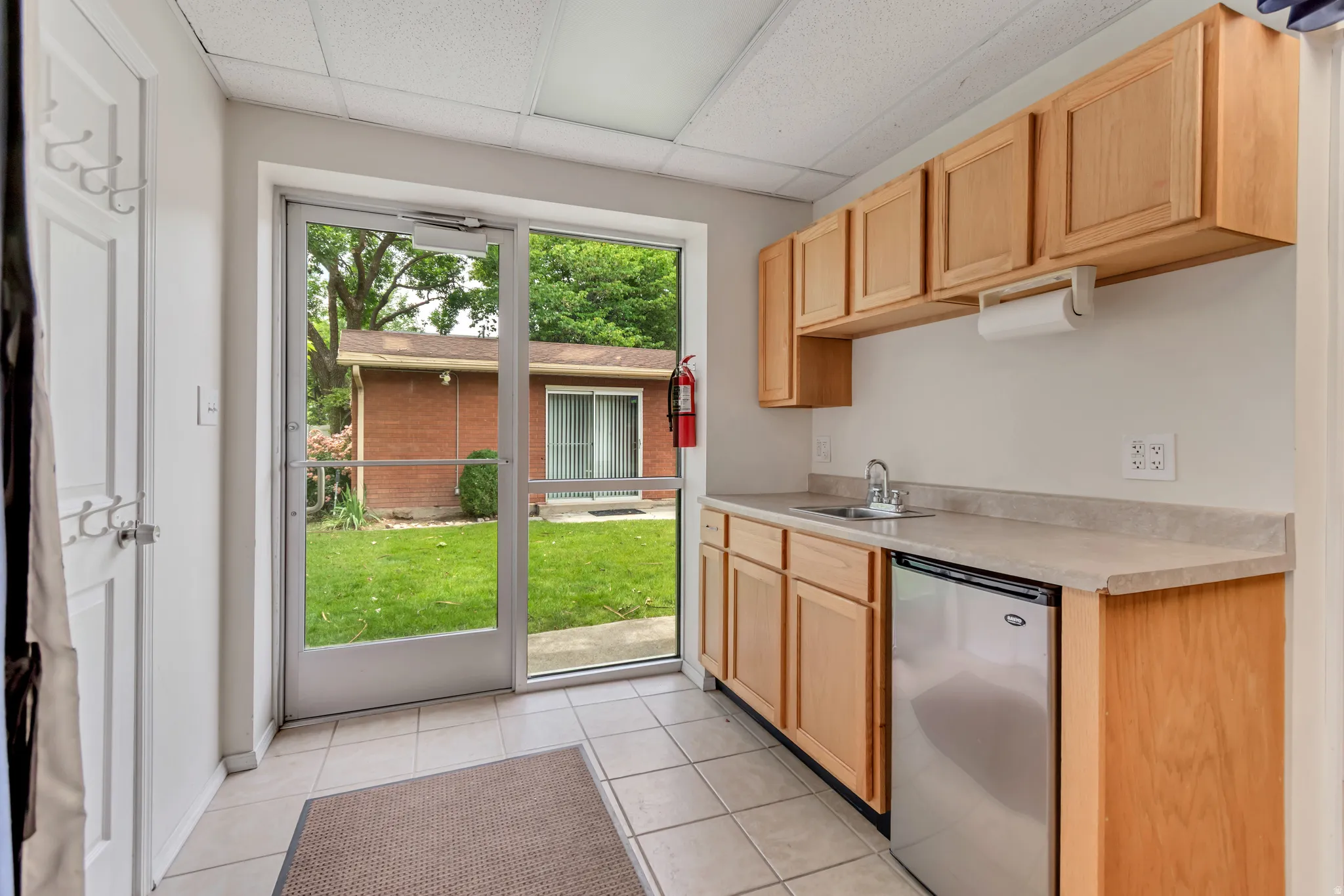 Wet Bar off of converted garage space