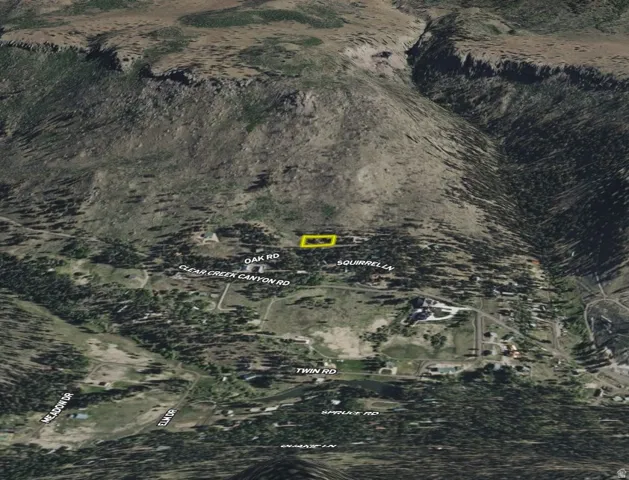 Aerial Property Map. Illustrating the property's location relative to surrounding roads and natural features