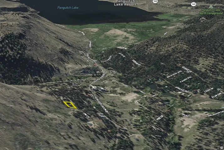 Geographic Information System (GIS) Map. Displaying the property's location relative to surrounding topographical features and infrastructure