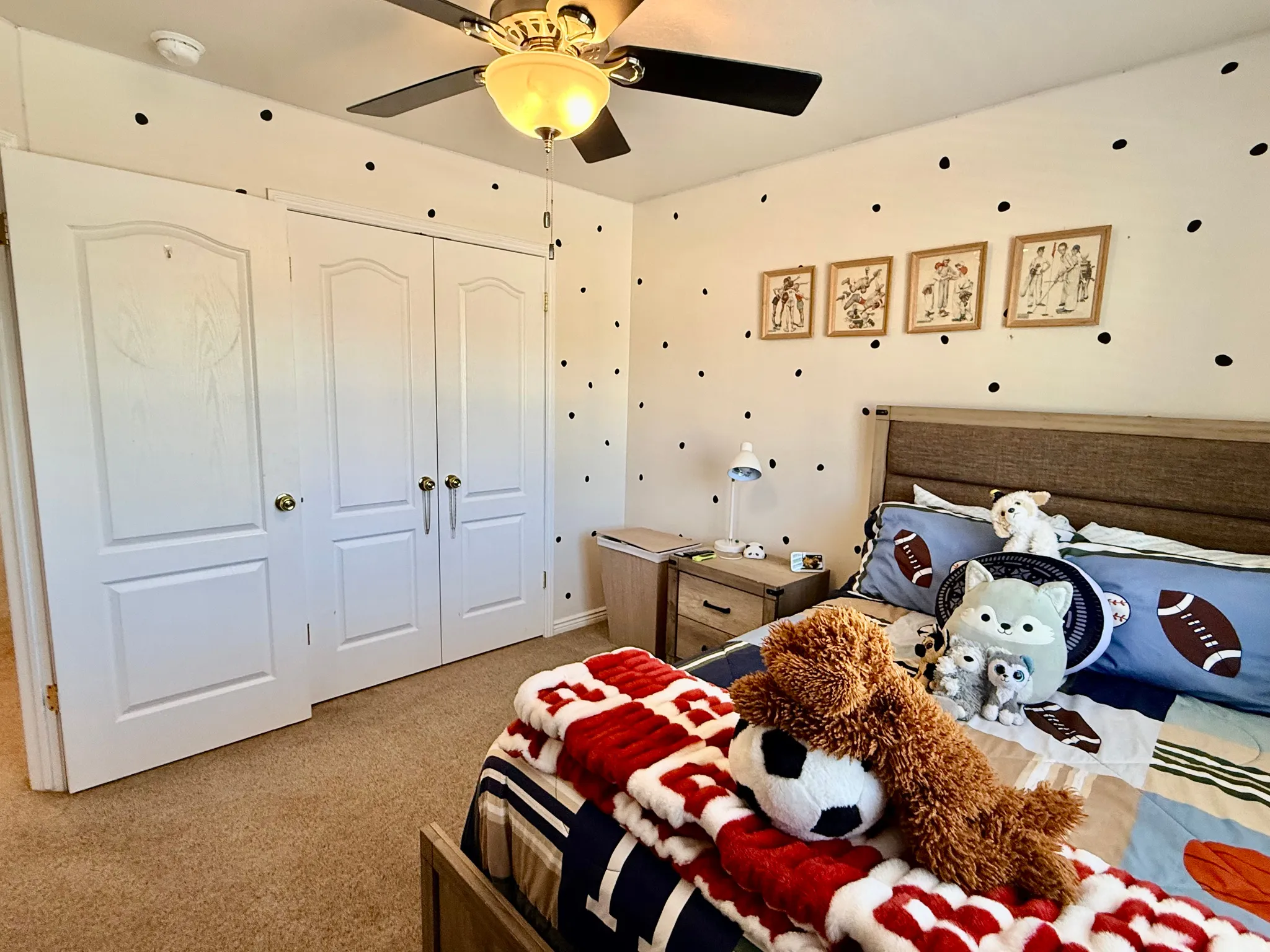 White bi-fold doors with paneling