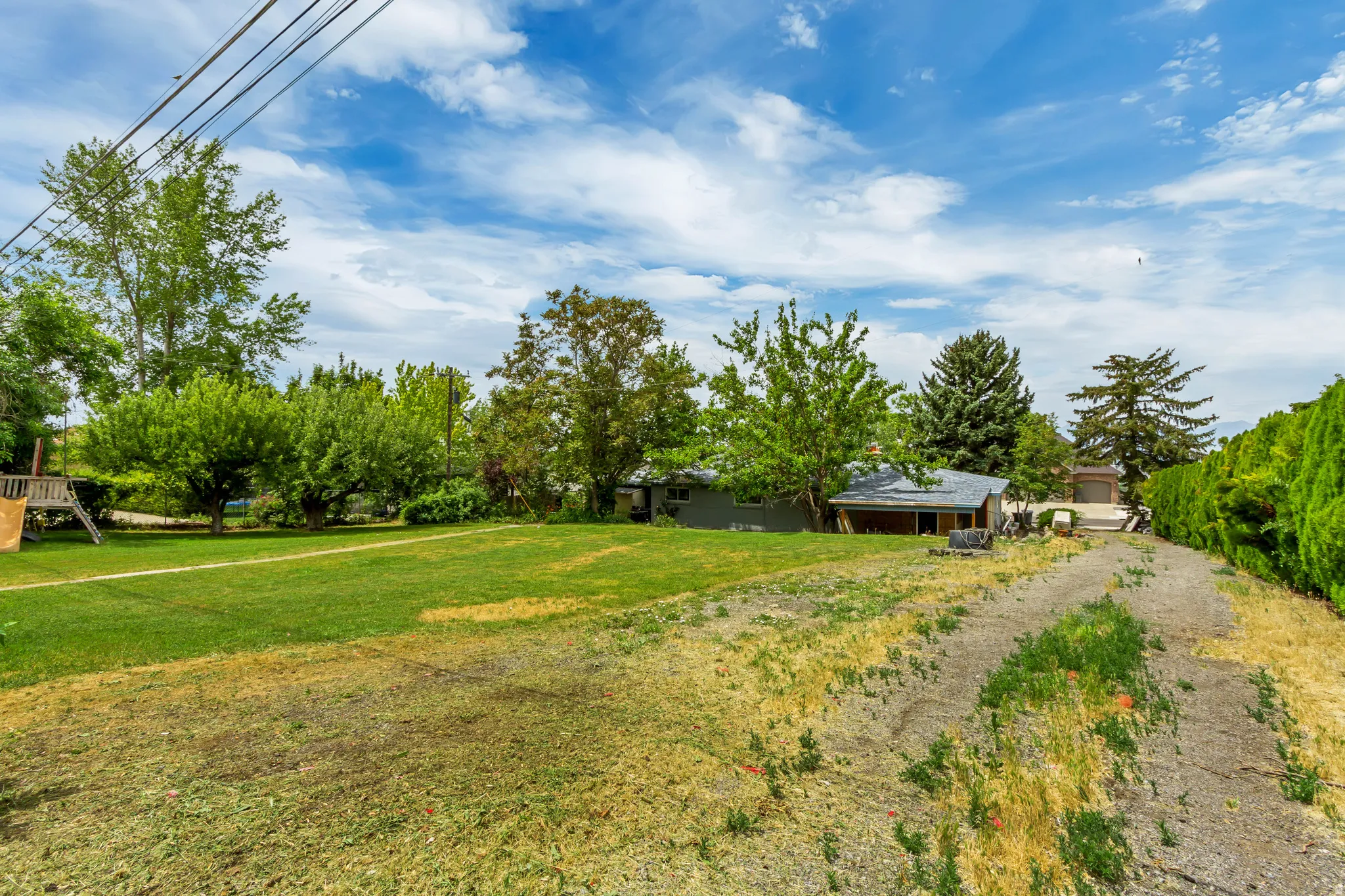 Large backyard