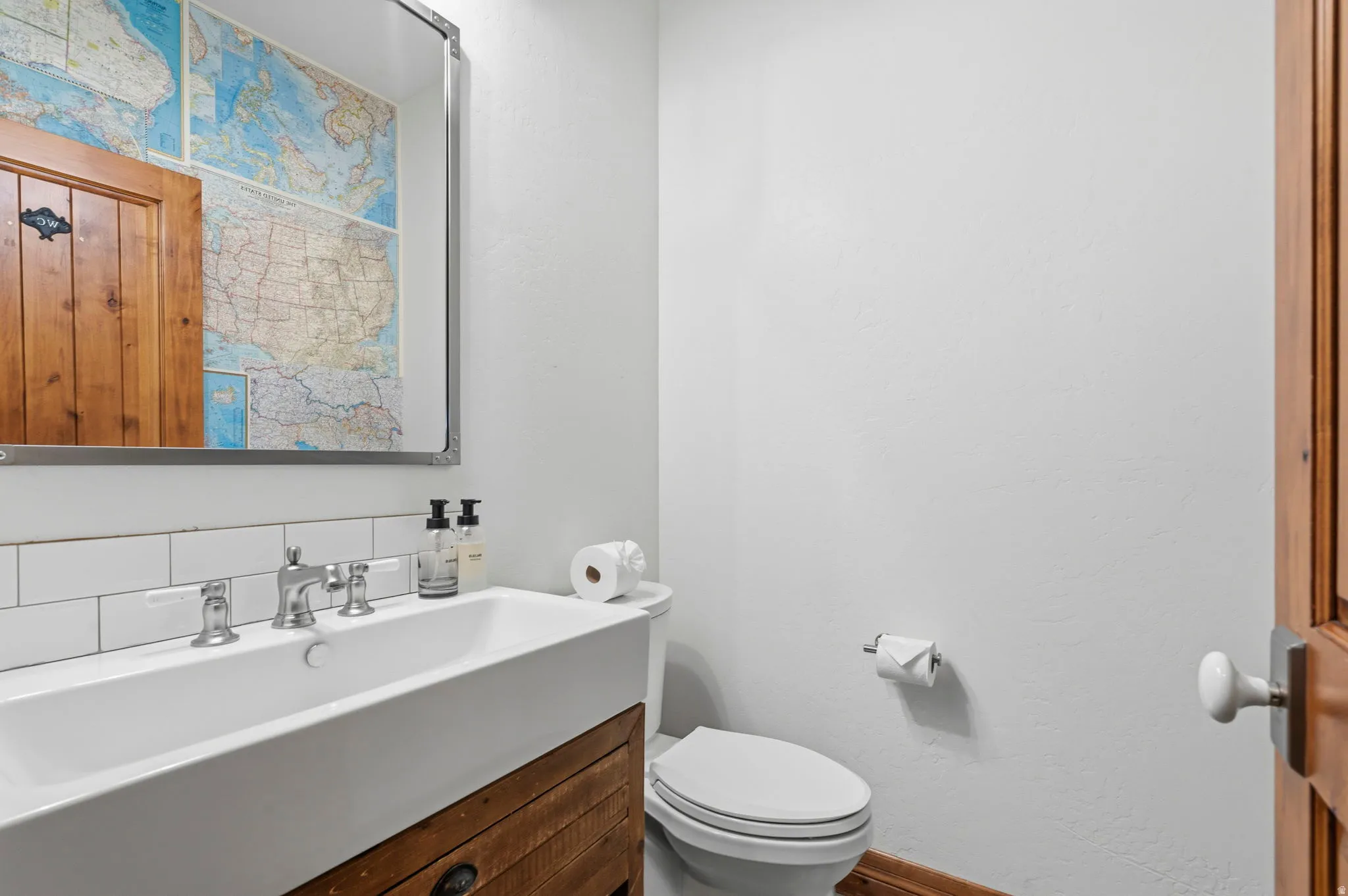 Main level powder bathroom