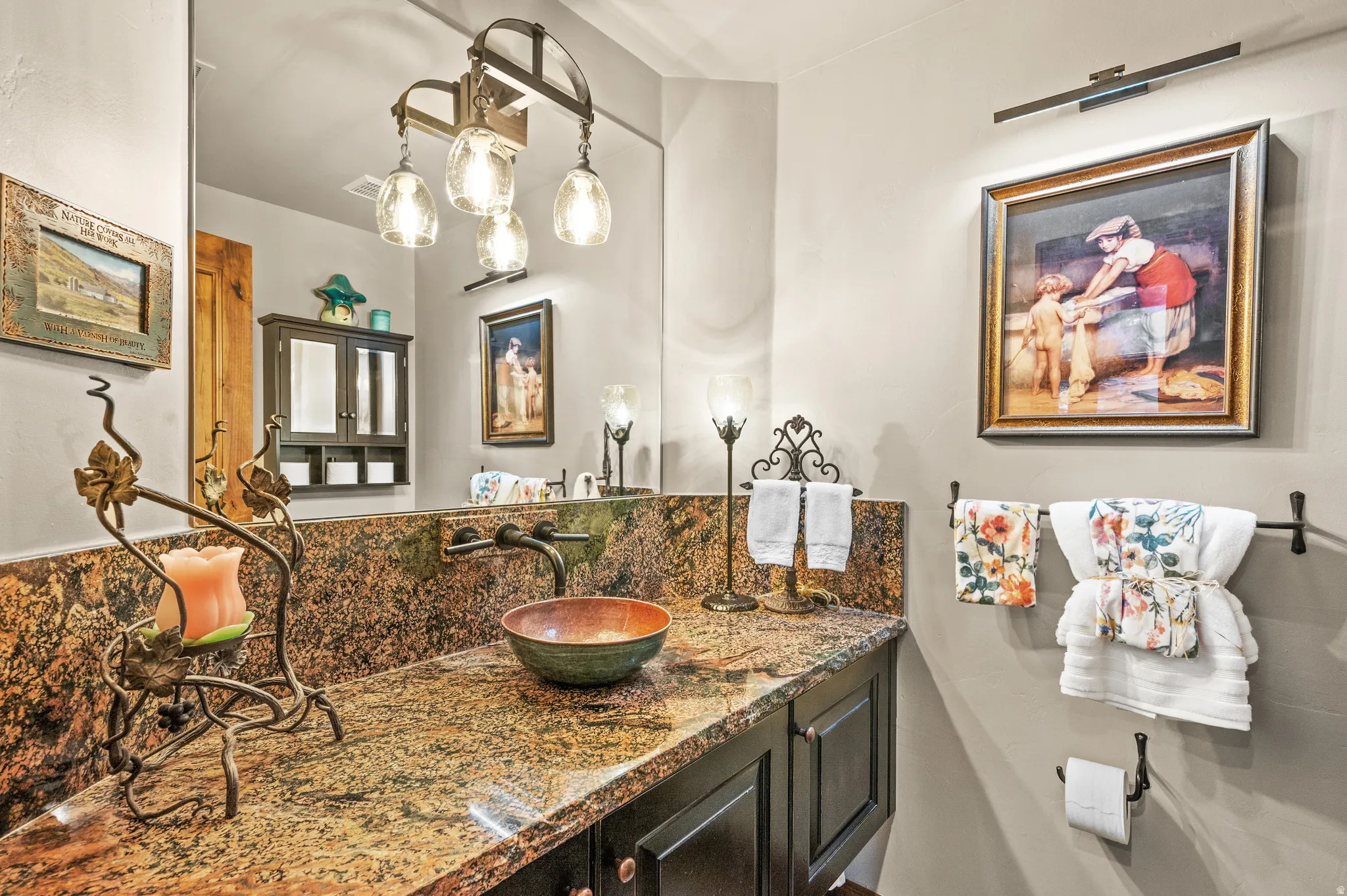 Bathroom featuring vanity