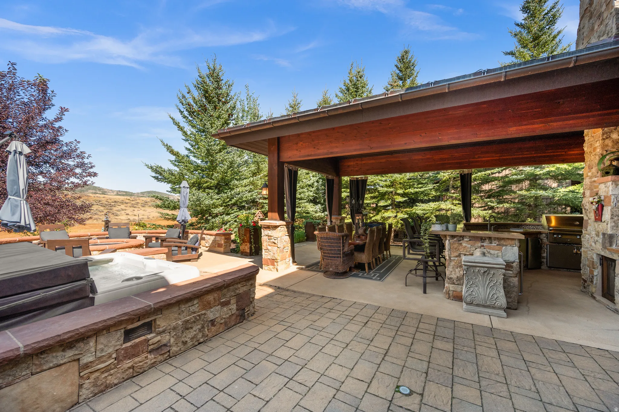 View of patio / terrace with area for grilling