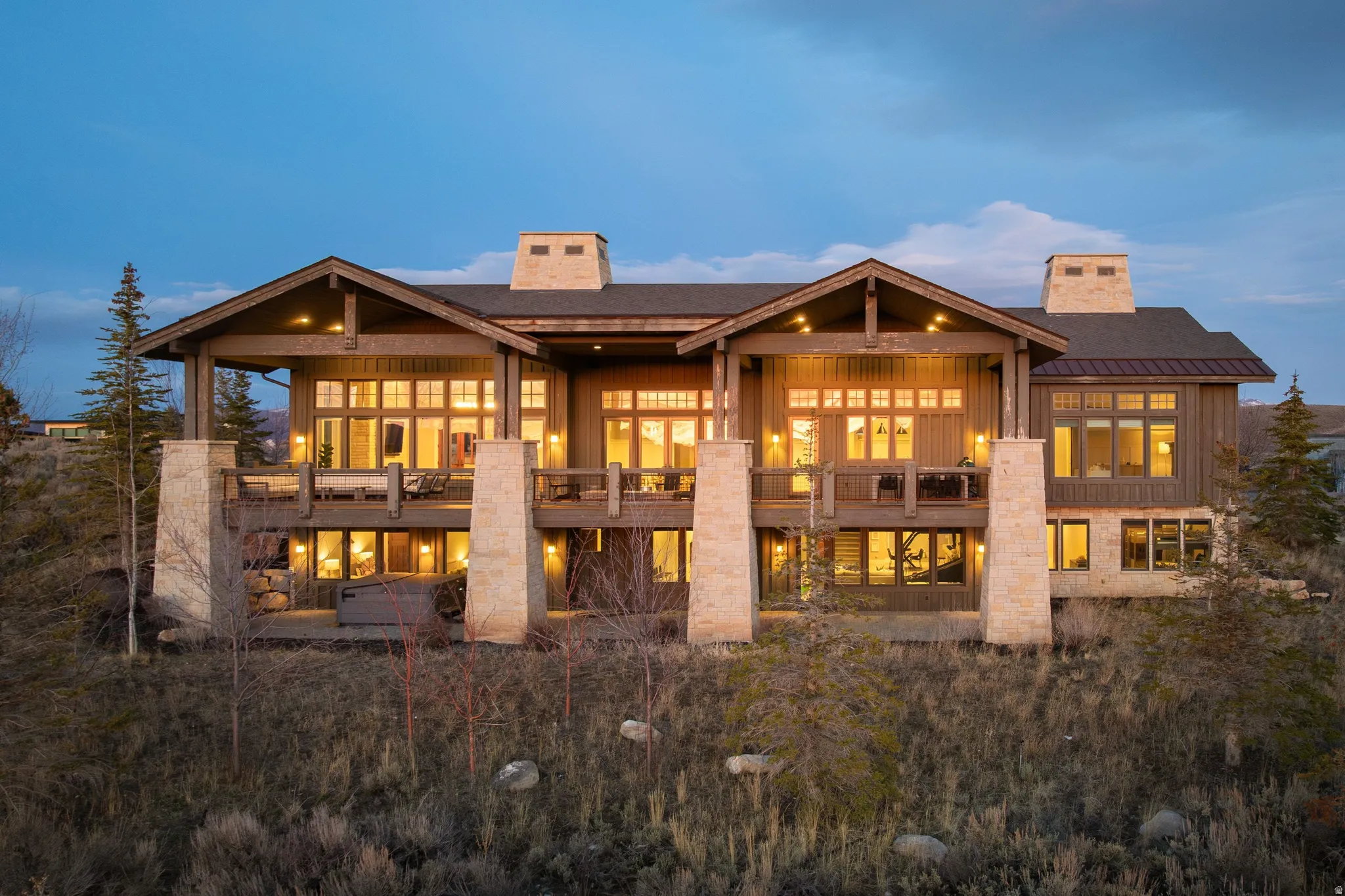 Expansive multi-level property with an earthy exterior