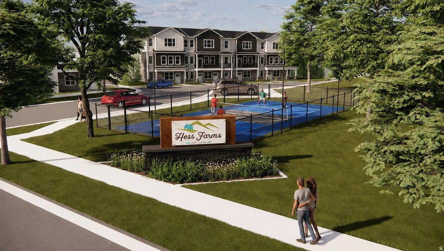 Rendering of pickleball court.