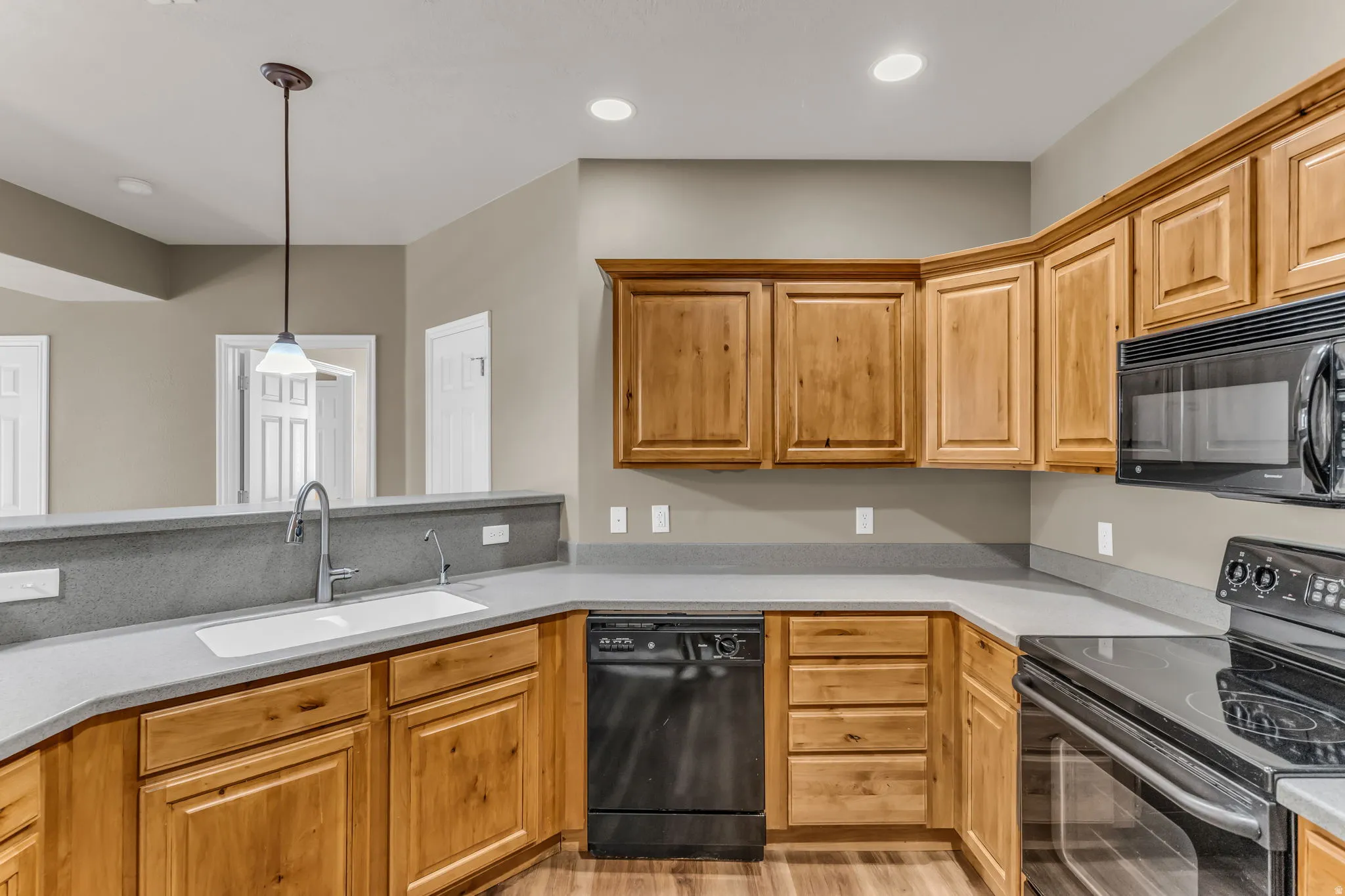 Bright kitchen designed for everyday convenience and easy meal prep.