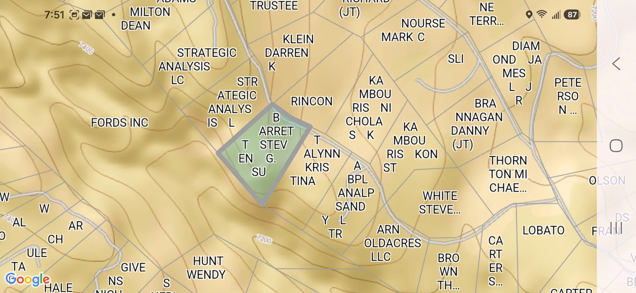 Map location