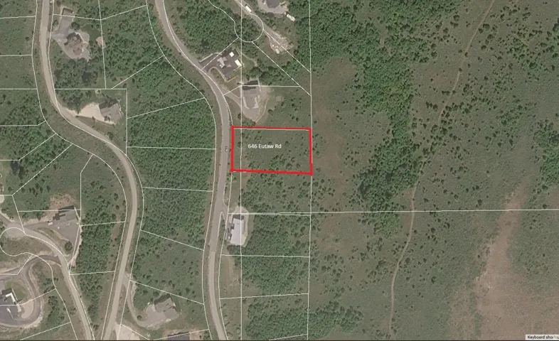 Aerial Parcel Map. Illustrating property boundaries and surrounding infrastructure