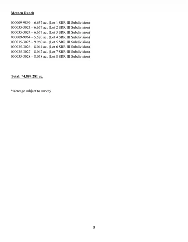 Legal Description. Providing parcel identifiers and corresponding acreage for the property, with a total acreage indicated