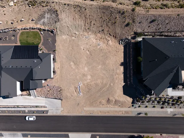 Graded building lot with direct road frontage