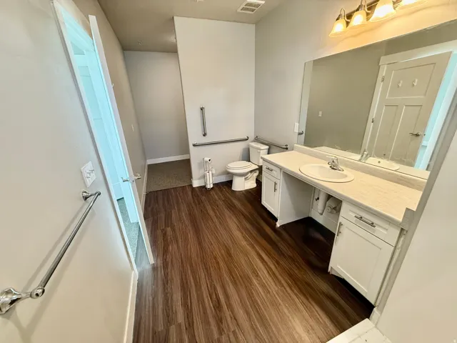 Master Bathroom and entrance to walk in closet