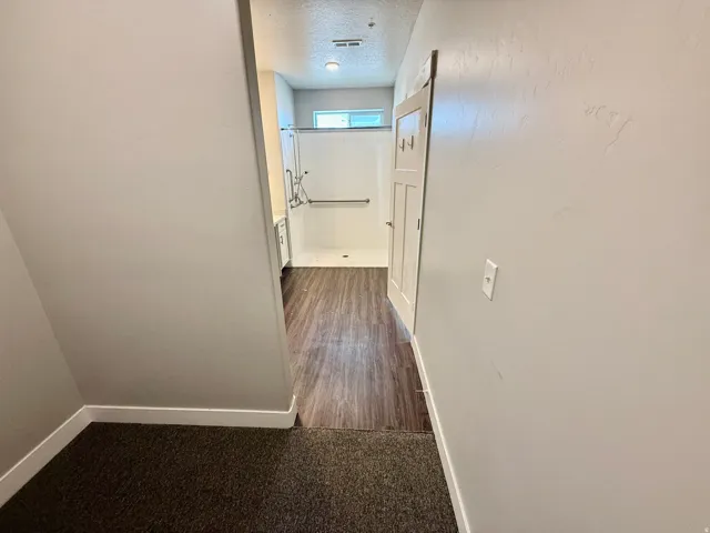 From Walk in closet looking in to master bathroom