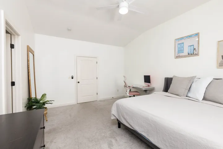 Primary suite spacious to add a desk or exercise equipment