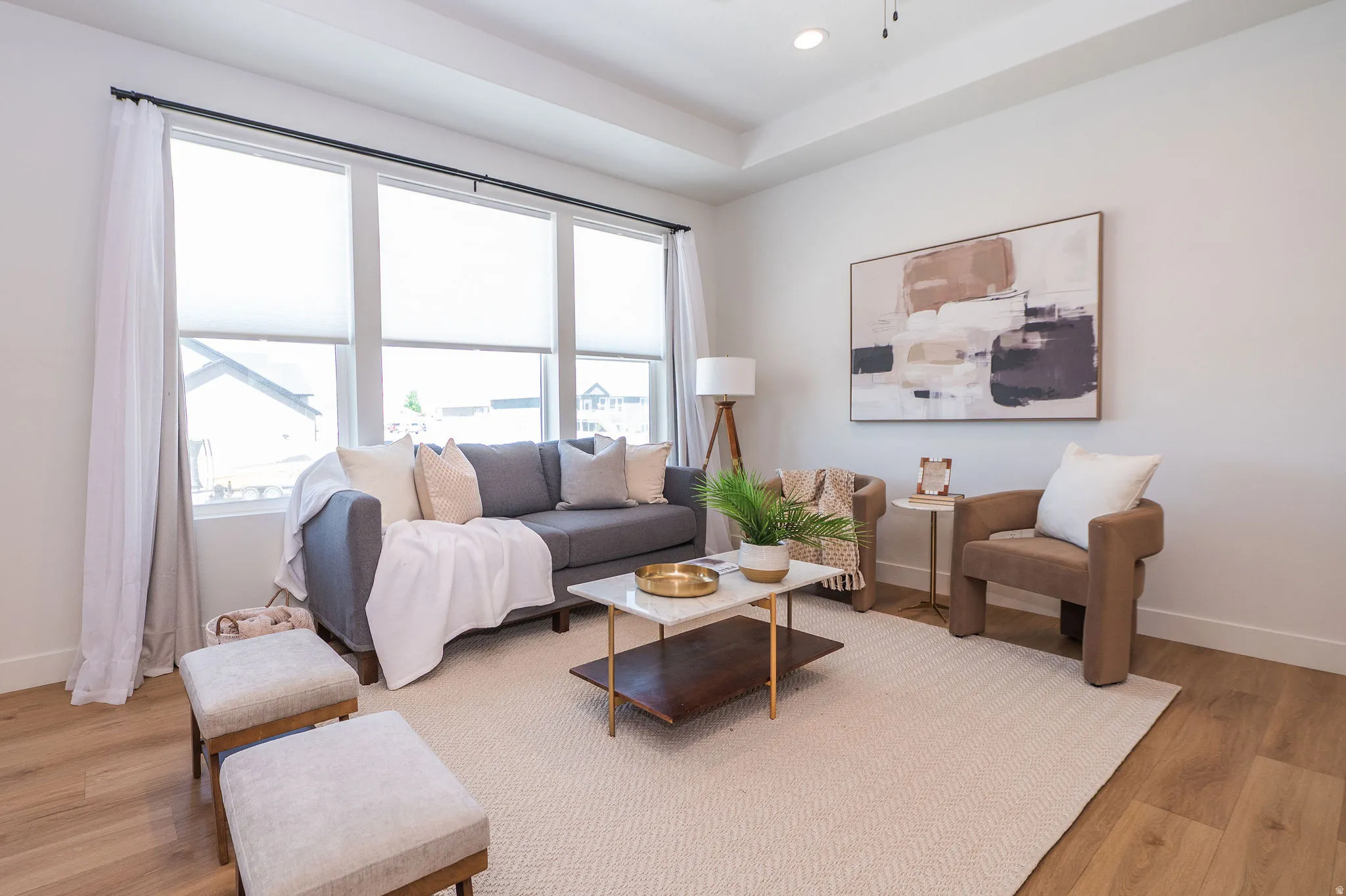 Living room with tons of natural light