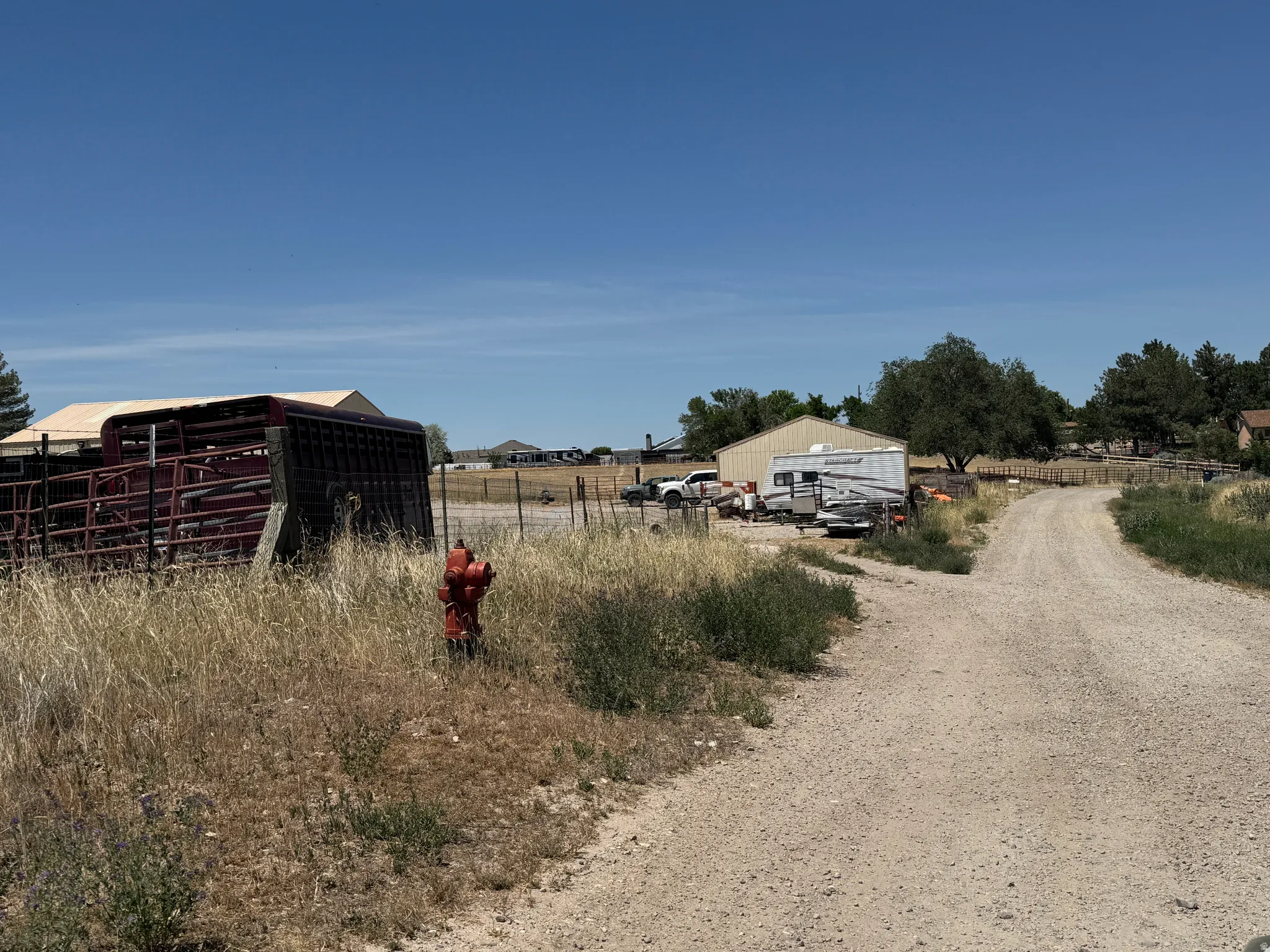 View of street - fire hydrant located close by.