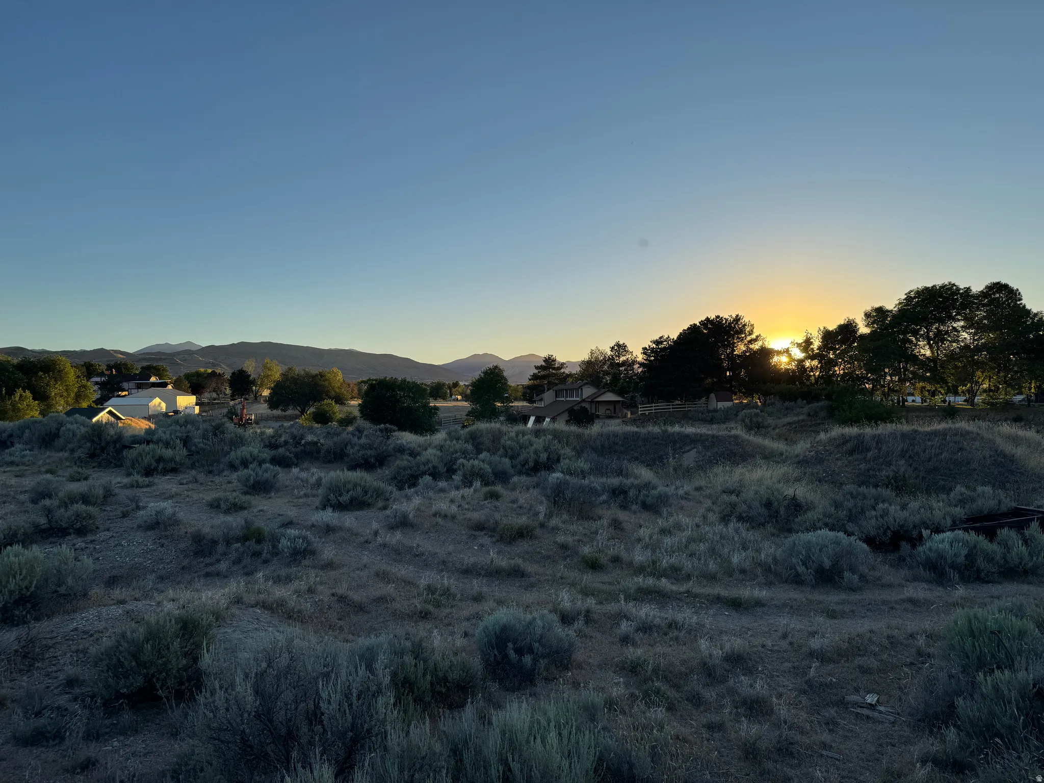 View north west from on top of lot.