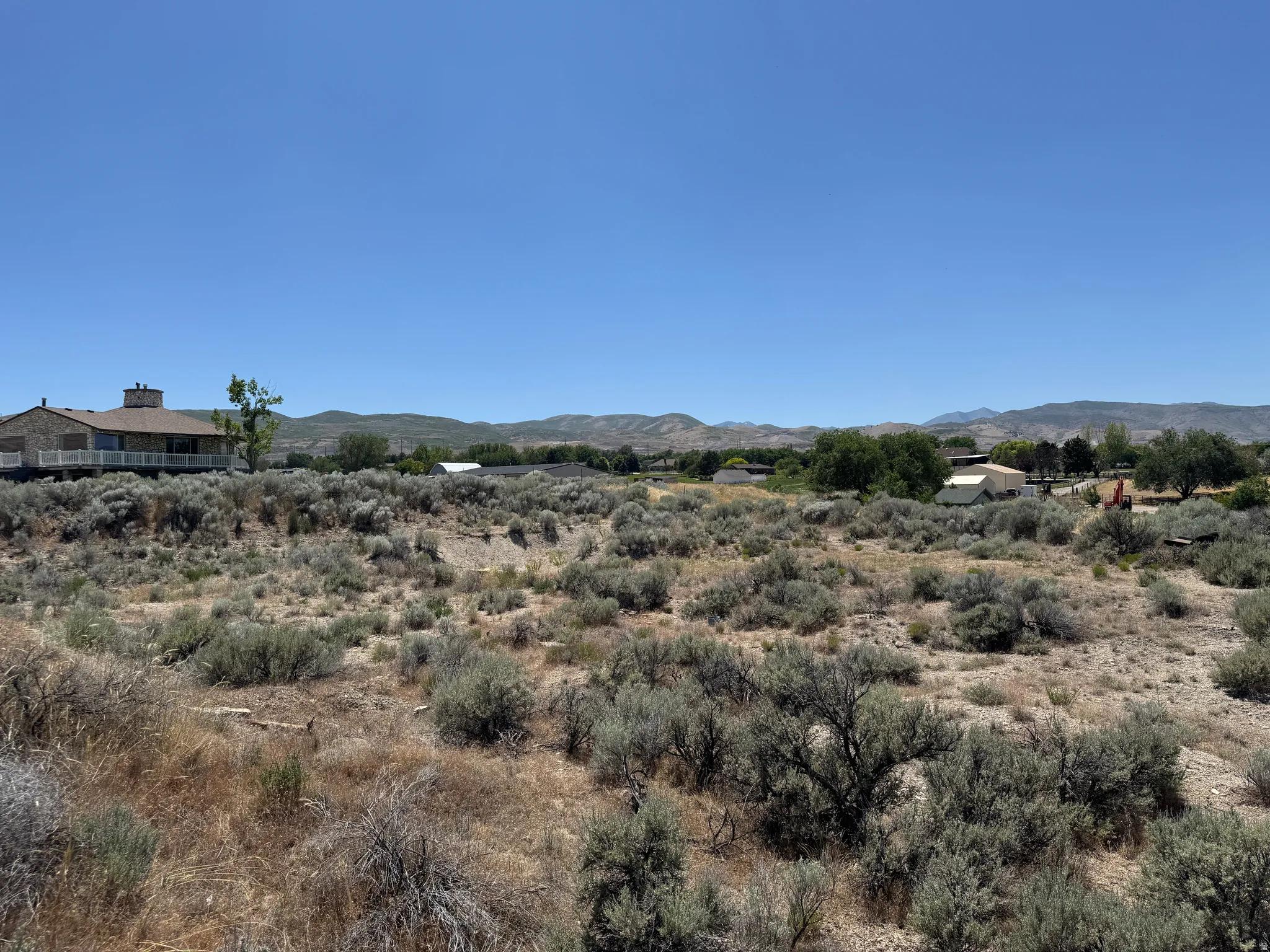 Looking south from the northern side of the lot.