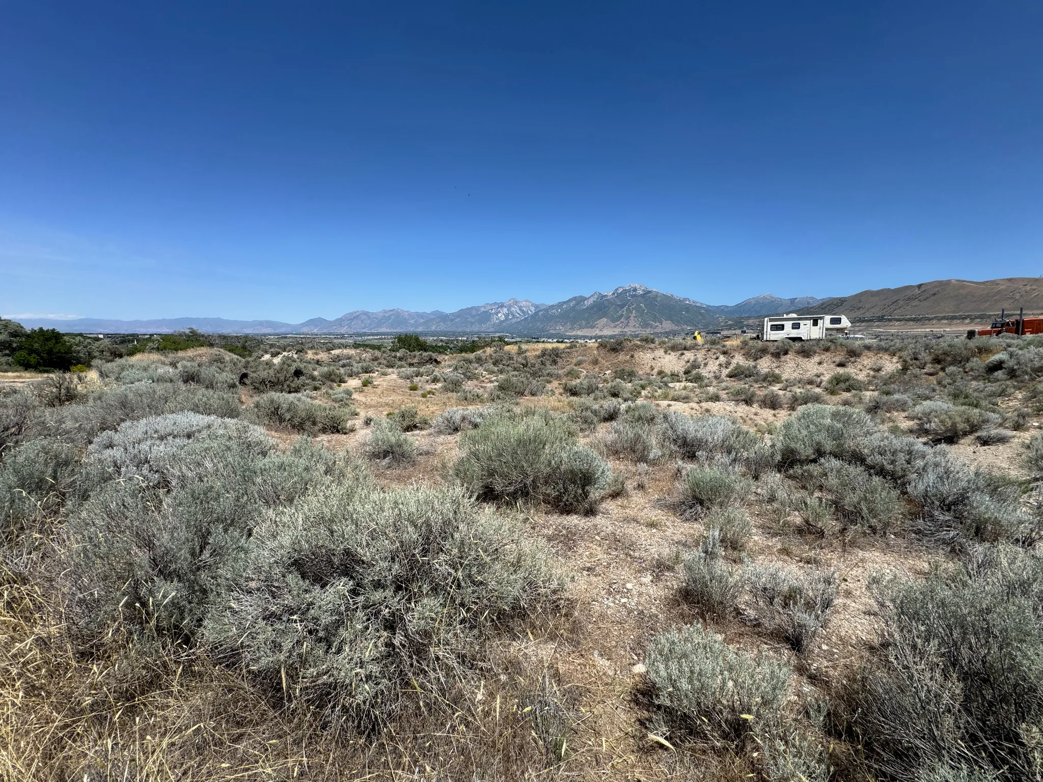 North eastern view from the south western corner of th elot.
