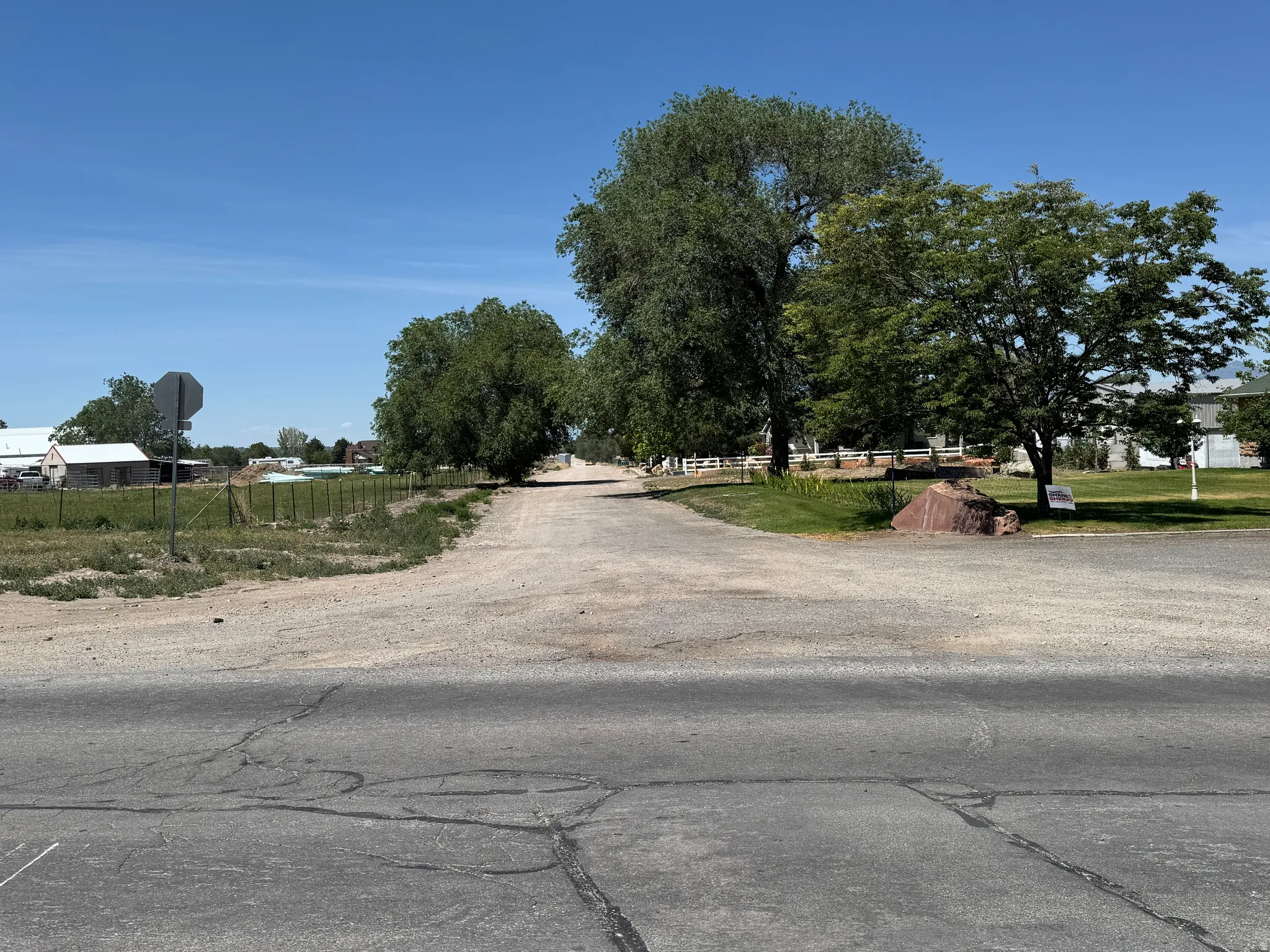 1800 W Gravel road to turn north at.