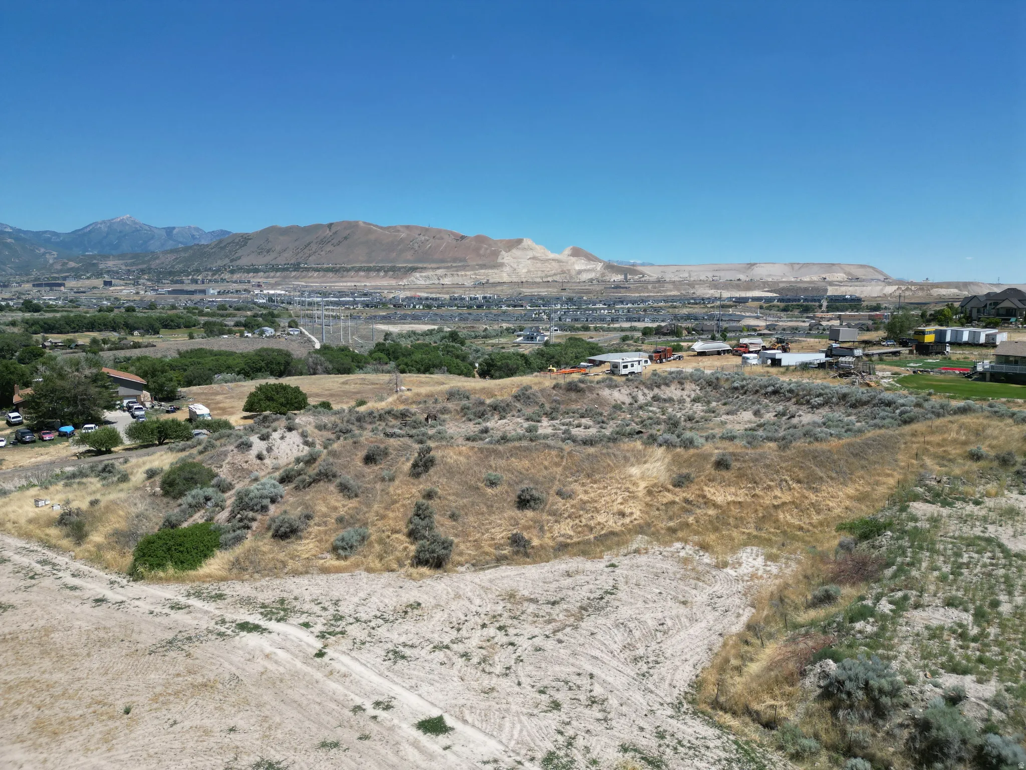 Aerial view of lot looking south east