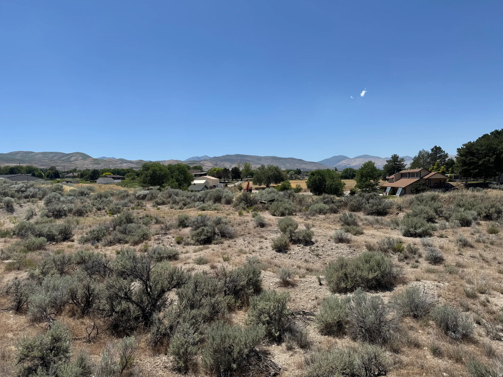 View west of the lot
