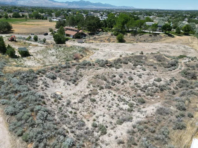 Aerial view of lot looking north west