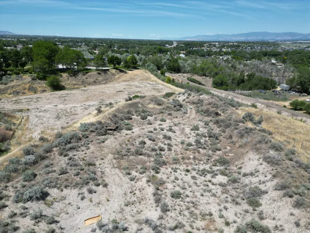 Aerial view of lot looking north