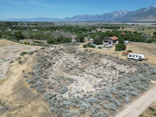 Aerial view of lot looking north east