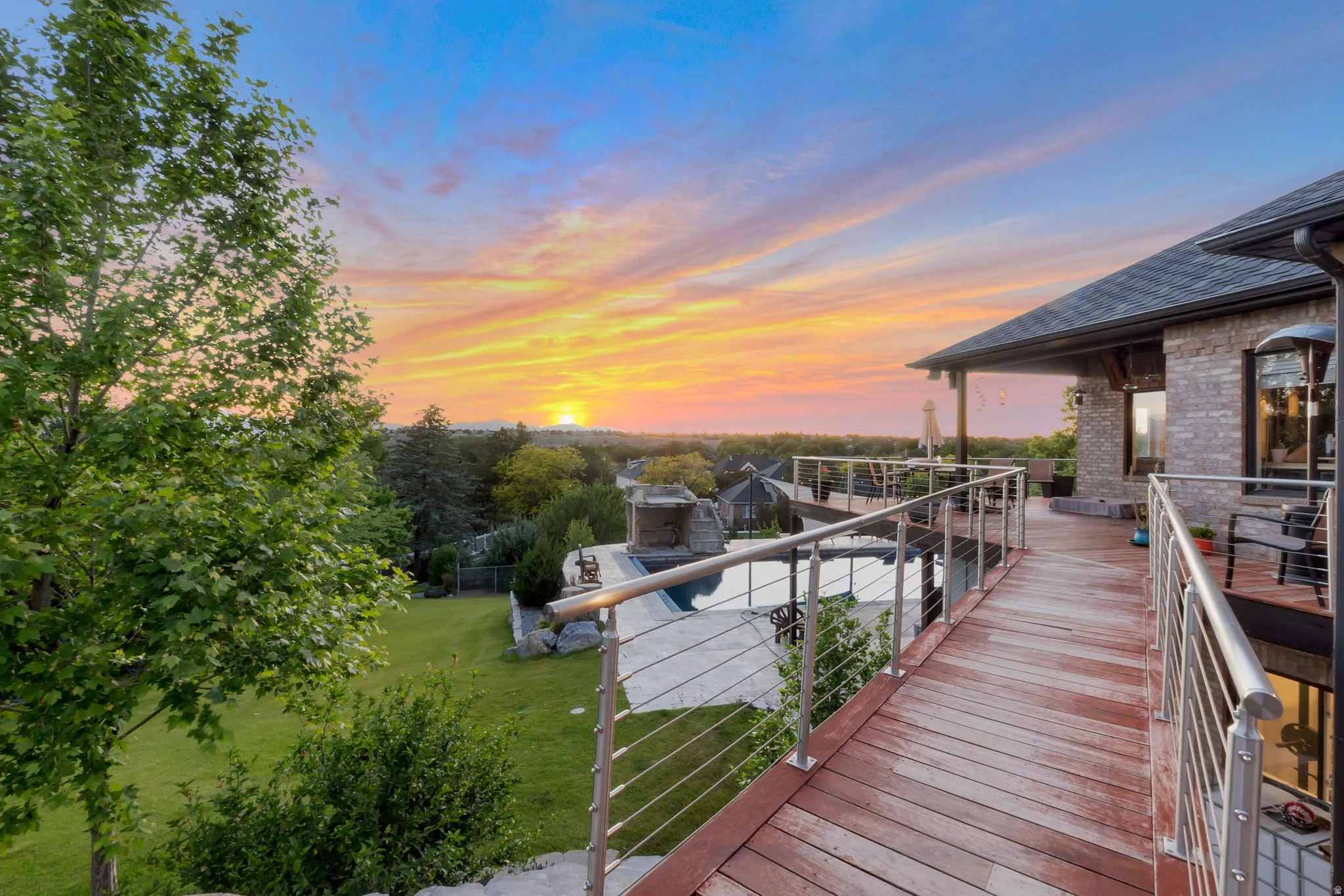 WOW...enjoy your sunsets on this massive deck.