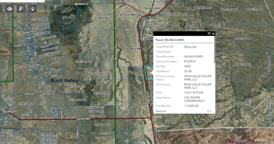 Parcel Information Overlay. Displaying property identification, ownership, and market value data