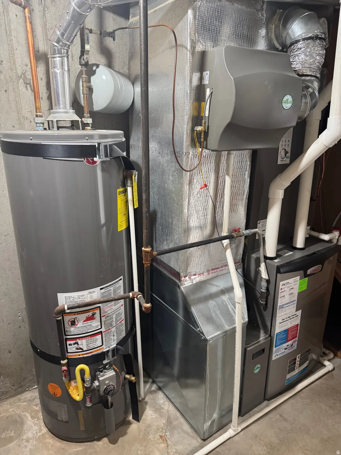 Water heater and furnace systems