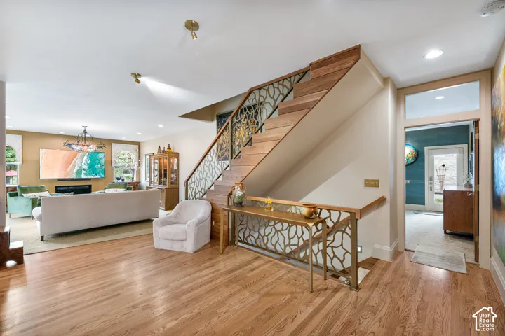 Hardwood flooring throughout the main level