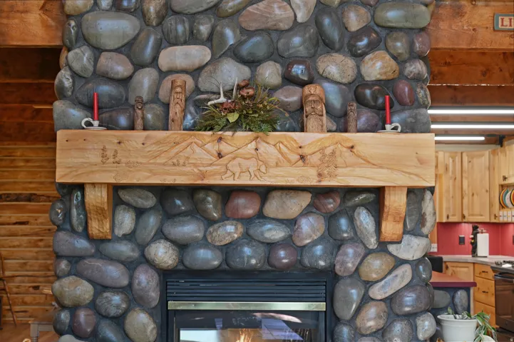 Hand carved Mantle
