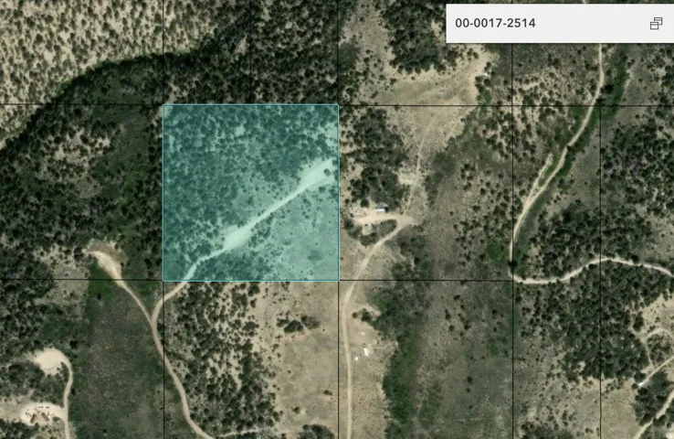 Property Parcel Map. Displaying an aerial representation of the property and surrounding land with parcel identification 00-0017-2514