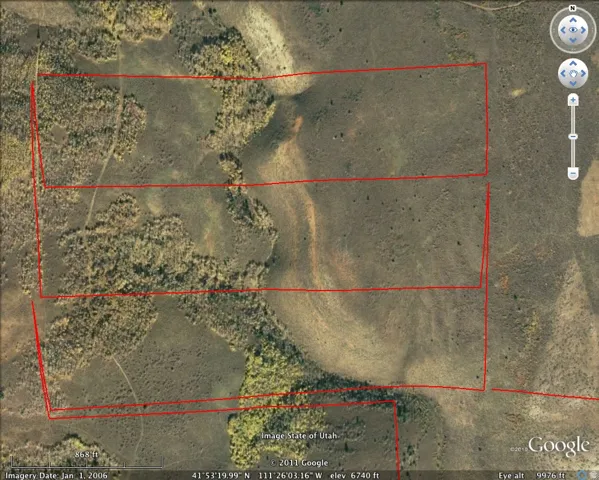 Aerial Property Survey. Depicting the property boundaries and geographic coordinates
