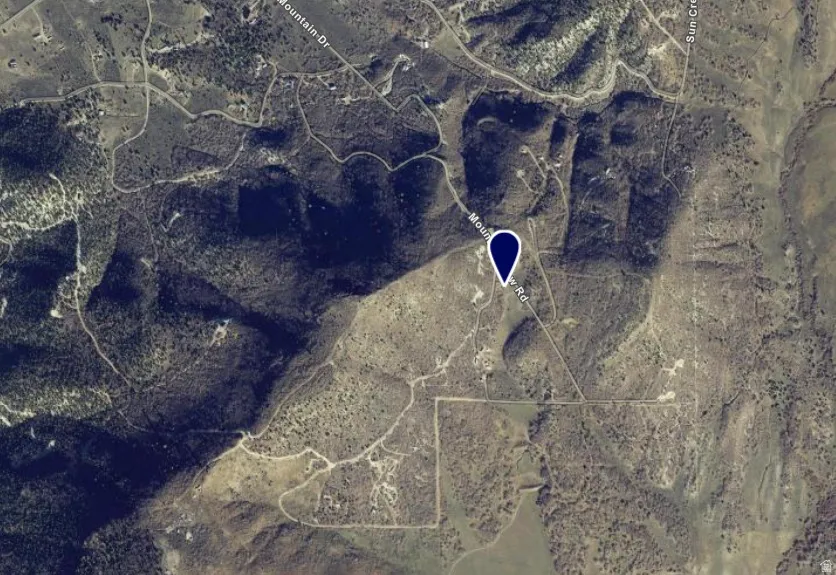 Aerial Property Map. Indicating the geographic location of the property within the surrounding terrain