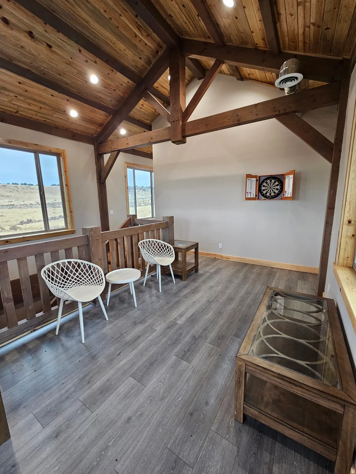Upstairs - game & seating area!