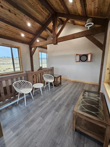 Upstairs - game & seating area!