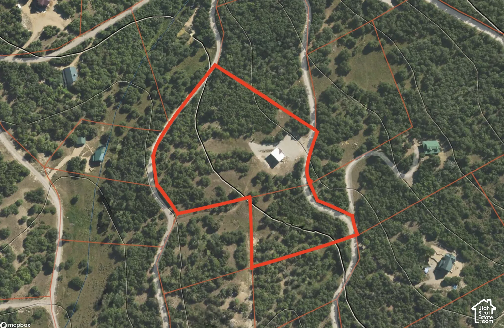 Aerial Map. Displaying the property boundary and surrounding parcels