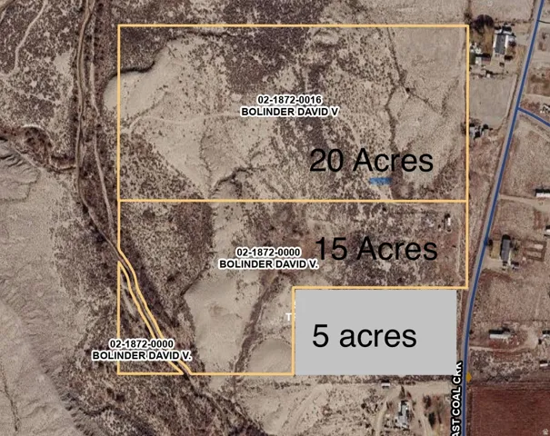 Property Plat Map. Illustrating property divisions and acreage for various parcels