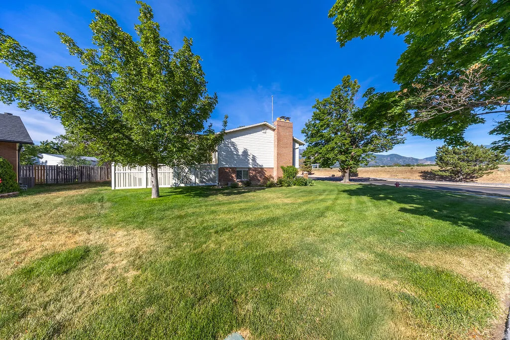 Front and side view of the home